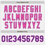 Witte toon paars-roze twee honkbal authentieke trui op maat Witte toon paars-roze twee honkbal authentieke trui op maat