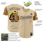 Holyshit Custom City Cream Revzzz Goud-Zwart Jersey 3D Oud Authentiek Honkbal Holyshit Custom City Cream Revzzz Goud-Zwart Jersey 3D Oud Authentiek Honkbal
