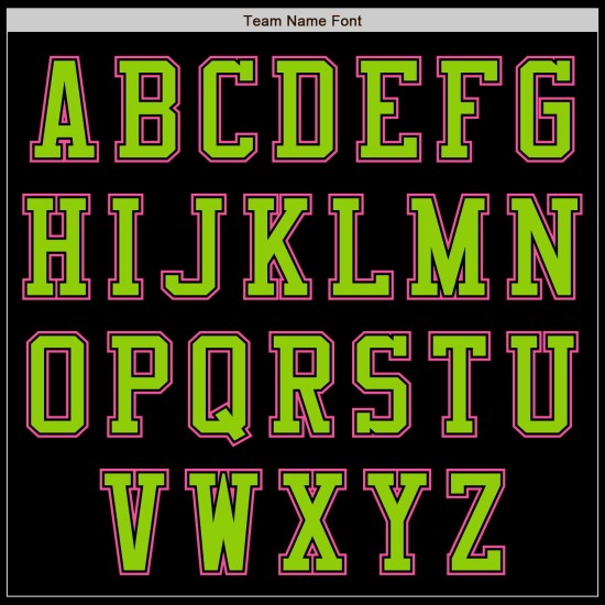 Jersey Custom Groen Roze-Neon Zwart Honkbal Authentiek Jersey Custom Groen Roze-Neon Zwart Honkbal Authentiek
