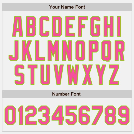 Jersey Authentic Custom Groen Wit Roze-Neon Twee Honkbaltoon Jersey Authentic Custom Groen Wit Roze-Neon Twee Honkbaltoon