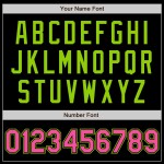 Jersey Custom Groen Roze-Neon Zwart Honkbal Authentiek Jersey Custom Groen Roze-Neon Zwart Honkbal Authentiek
