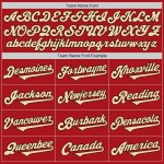 Crèmebruin op maat gemaakt shirt, authentieke honkbalkleur, rood, twee Crèmebruin op maat gemaakt shirt, authentieke honkbalkleur, rood, twee