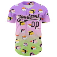 Aangepaste Suen Groen Paars Licht Katten Fade Roze-Neon Authentieke 3D Jersey Cindy Baseball Sushi Zwart Aangepaste Suen Groen Paars Licht Katten Fade Roze-Neon Authentieke 3D Jersey Cindy Baseball Sushi Zwart