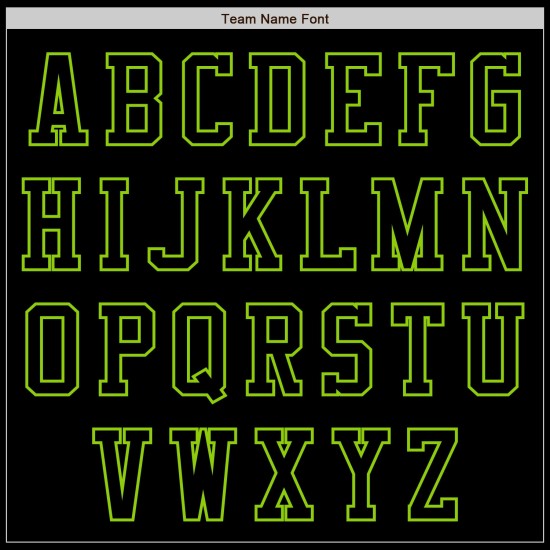 Jersey Baseball Groen Authentiek Zwart Neon Aangepast Jersey Baseball Groen Authentiek Zwart Neon Aangepast