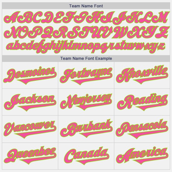 Jersey Authentic Custom Groen Wit Roze-Neon Twee Honkbaltoon Jersey Authentic Custom Groen Wit Roze-Neon Twee Honkbaltoon