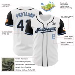 Tone White Jersey Black-Light Two Baseball Authentic Blue Custom Tone White Jersey Black-Light Two Baseball Authentic Blue Custom