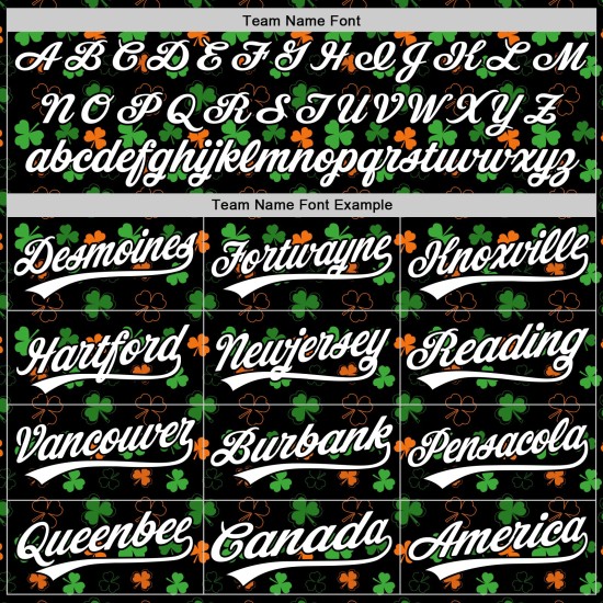 Baseball Zwart Groen-Bay Day Oranje 3D Authentiek Shamrock Jersey St. Custom Patrick's Baseball Zwart Groen-Bay Day Oranje 3D Authentiek Shamrock Jersey St. Custom Patrick's