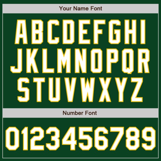 Authentieke Baseball Jersey Custom Groen Wit-Geel Authentieke Baseball Jersey Custom Groen Wit-Geel