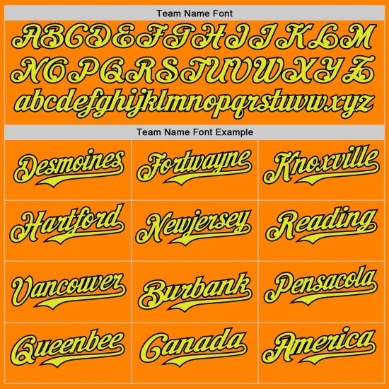 Bay Custom Jersey Authentieke Bad Neon Revzzz Oranje Idee Baseball 3D Geel-Zwart Bay Custom Jersey Authentieke Bad Neon Revzzz Oranje Idee Baseball 3D Geel-Zwart