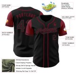 Crimson Baseball Black Tone Jersey Twee authentieke aangepaste Crimson Baseball Black Tone Jersey Twee authentieke aangepaste
