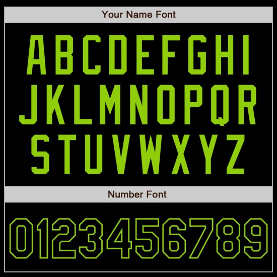 Jersey Baseball Groen Authentiek Zwart Neon Aangepast Jersey Baseball Groen Authentiek Zwart Neon Aangepast