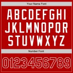 Wit honkbalshirt op maat, authentiek rood Wit honkbalshirt op maat, authentiek rood