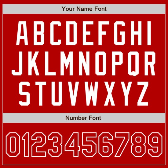 Wit honkbalshirt op maat, authentiek rood Wit honkbalshirt op maat, authentiek rood