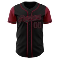 Crimson Baseball Black Tone Jersey Twee authentieke aangepaste Crimson Baseball Black Tone Jersey Twee authentieke aangepaste