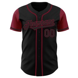 Crimson Baseball Black Tone Jersey Twee authentieke aangepaste Crimson Baseball Black Tone Jersey Twee authentieke aangepaste