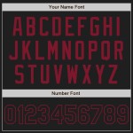 Crimson Baseball Black Tone Jersey Twee authentieke aangepaste Crimson Baseball Black Tone Jersey Twee authentieke aangepaste