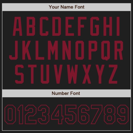 Crimson Baseball Black Tone Jersey Twee authentieke aangepaste Crimson Baseball Black Tone Jersey Twee authentieke aangepaste