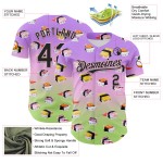 Aangepaste Suen Groen Paars Licht Katten Fade Roze-Neon Authentieke 3D Jersey Cindy Baseball Sushi Zwart Aangepaste Suen Groen Paars Licht Katten Fade Roze-Neon Authentieke 3D Jersey Cindy Baseball Sushi Zwart