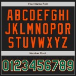 Authentiek zwart groen-oranje twee honkbal aangepaste toon Kelly-shirt Authentiek zwart groen-oranje twee honkbal aangepaste toon Kelly-shirt