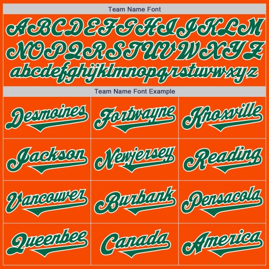 Kelly Tone Baseball Oranje Groen-Wit Jersey Authentieke Twee Aangepaste Kelly Tone Baseball Oranje Groen-Wit Jersey Authentieke Twee Aangepaste